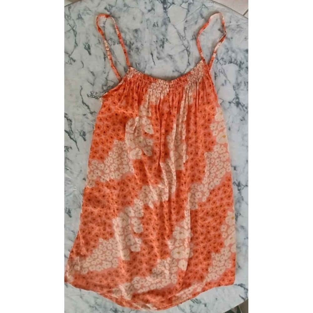 Sisstrevolution Juniors Medium Floral Cami Top Smocked Boho Festival Surf‎ Tank